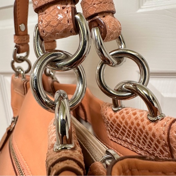 Coach Penelope Legacy Satchel Glovetanned Leather Python Embossed Trim - Picture 10 of 14